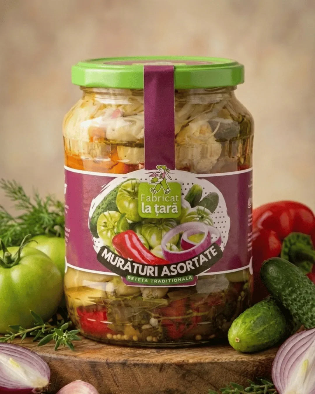 Borcan de murături tradiționale asortate Fabricat la Țară, din Alba