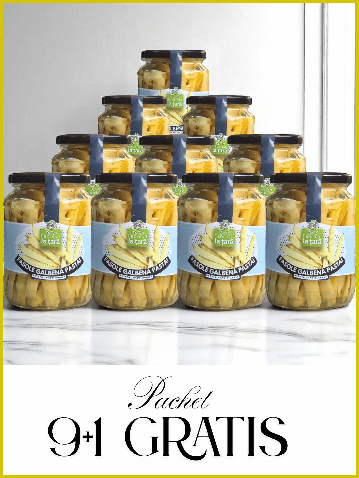Pachet 9+1 Gratis - Fasole Galbenă Păstăi