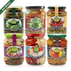 Mix special Fabricat la Țară: 6 murături de casă diferite în borcane de 720 ml
