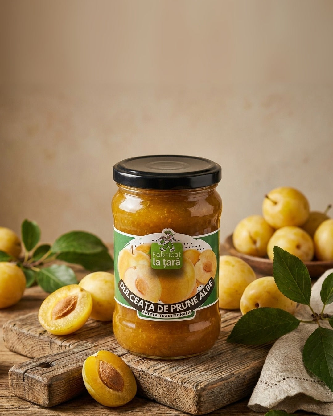 Borcan de Dulceață de Prune Albe Fabricat la Țară